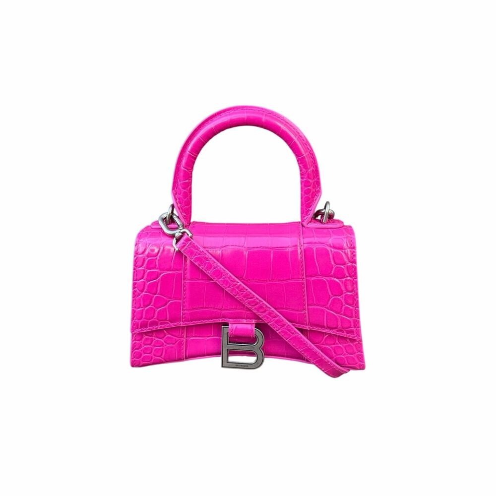 Balenciaga Croc Leather XS Hourglass Top Handle Bag NEW